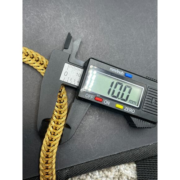 Vintage Anne Klein Solid Gold Tone Flat Chain Link Statement Necklace 17" - Picture 8 of 9